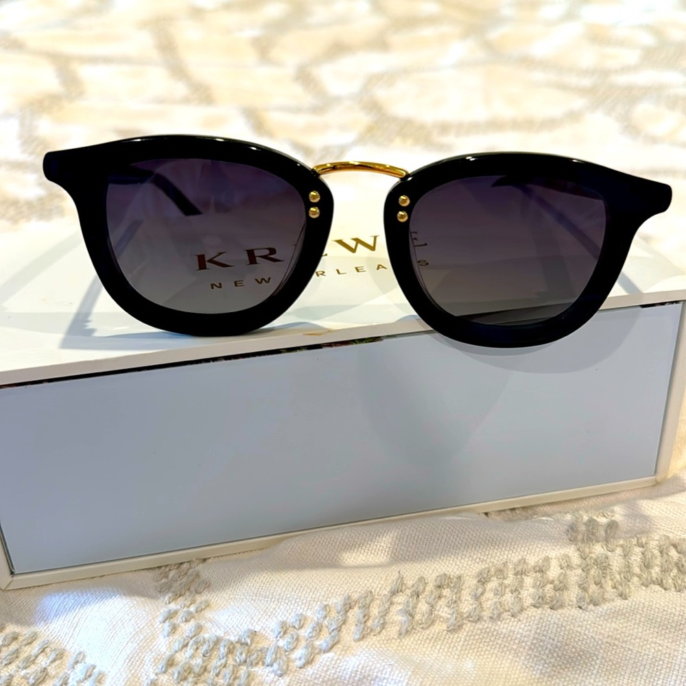 Krewe Sunglasses - Franklin Nylon Black + Shadow 24K Polarized